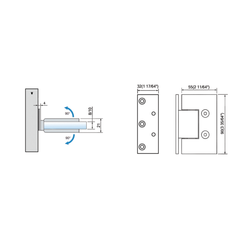 Standard Duty Shower Hinges L-2122W