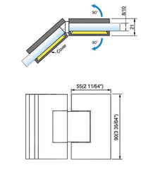 Standard Duty Shower Hinges With Covers Glass Fittings Brass Door Hinge L-5104