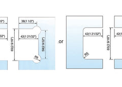 Standard Duty Shower Hinges With Covers Glass Fittings Brass Door Hinge L-5104